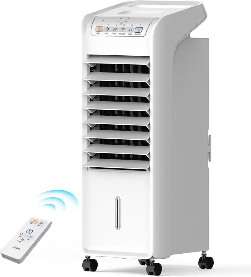 Climatizador de ar Midea AKAF2 branco de 4,5 litros para quartos e escritórios