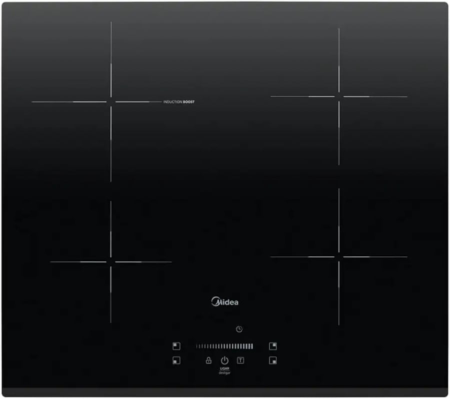 Cooktop de indução Midea Built In Even Pro com 4 bocas e painel touch