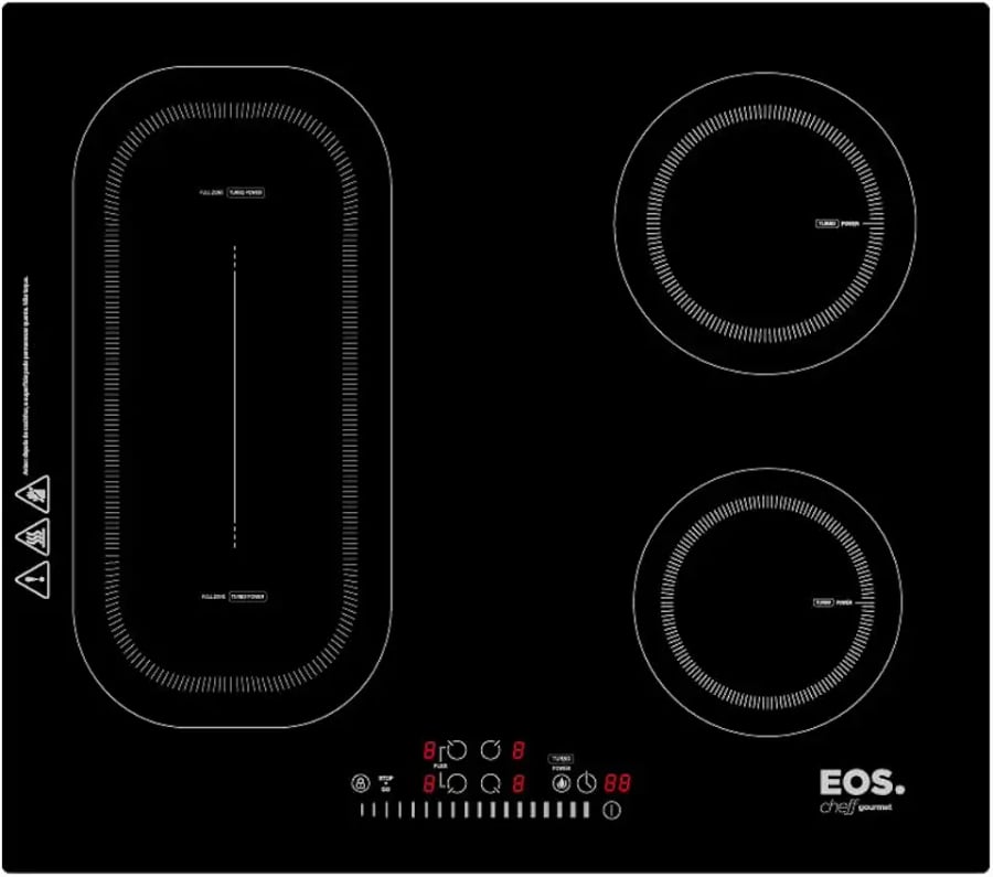 Cooktop de indução EOS Freezone 7500W de 4 bocas