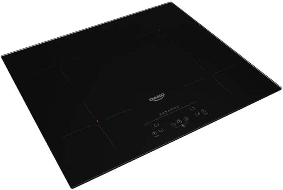 Cooktop de indução Dako Supreme 4 bocas preto com trava de segurança