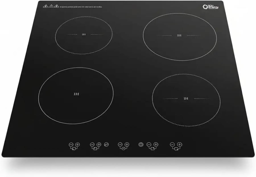Cooktop de indução Sou Energy 4 bocas 7200W turbo touch preto