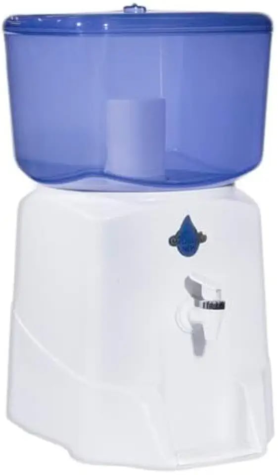 Filtro de barro Natalia New branco com cuba de barro e vela tripla ação