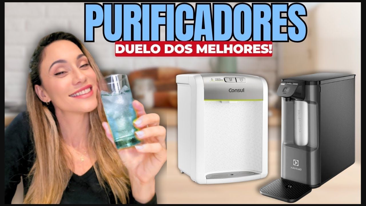 Vídeo comparando purificadores de água Electrolux e Consul