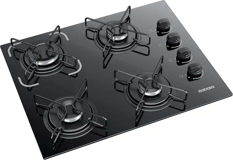 Cooktop 4 bocas Itatiaia Essencial com mesa de vidro touch