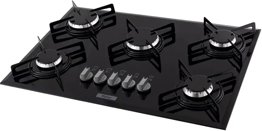 Cooktop a gás Philco Cook Chef com 5 queimadores bivolt