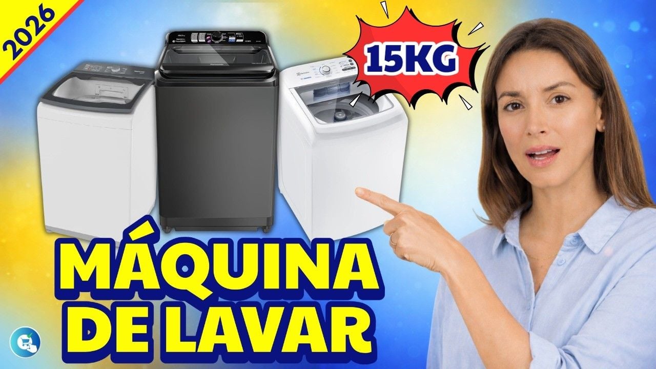 Vídeo comparando as melhores máquinas de lavar de 15kg