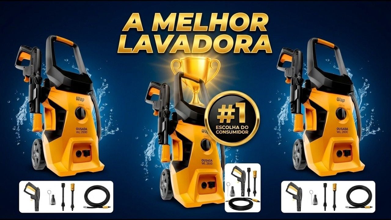 Vídeo comparando as melhores lavadoras de alta pressão de 2026