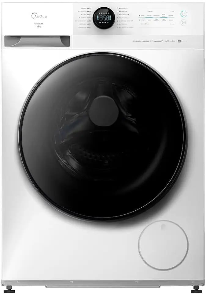 Lavadora frontal Midea 11kg Slim HealthGuard branca com Wi-Fi