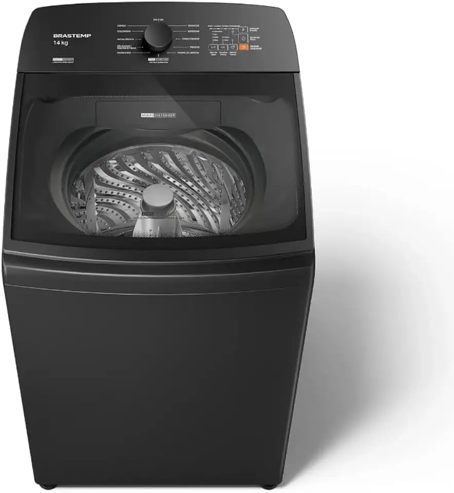 Máquina de lavar Brastemp 14kg Cinza Platinum BWJ14A9 com Smart Sensor