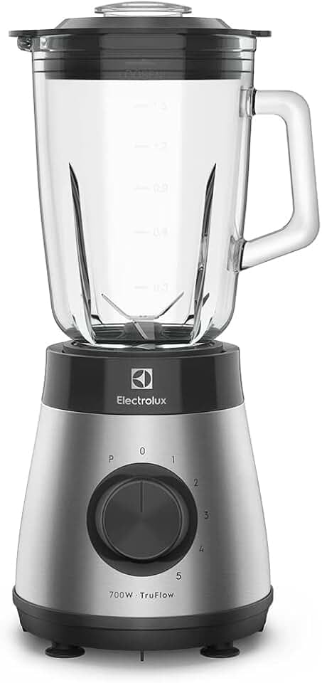 Liquidificador Electrolux EBS30 700W com jarra de vidro e acabamento inox