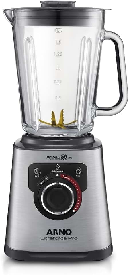 Liquidificador Arno Ultraforce Pro LN93 1100W com jarra de vidro e corpo inox