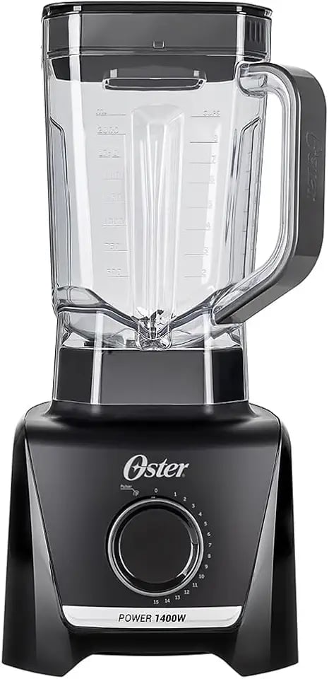 Liquidificador Oster 1400 Full preto com jarra de 3,2 litros