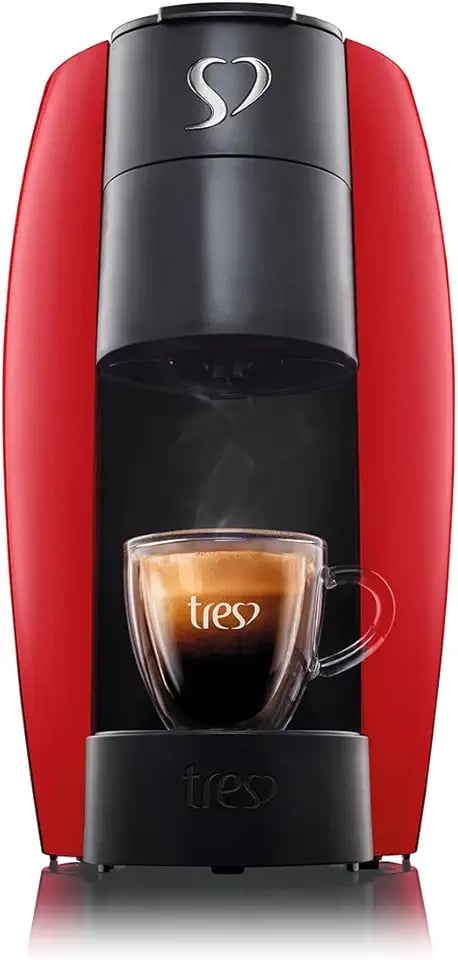 Cafeteira 3 Corações Lov vermelha multibebida