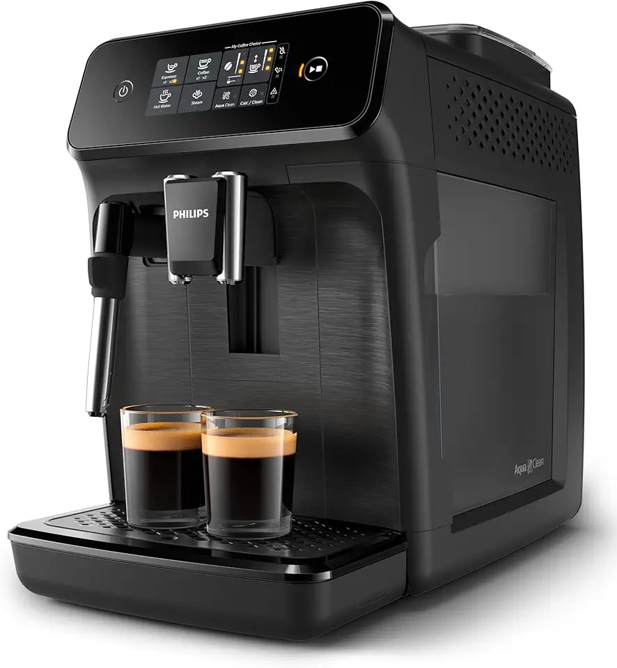 Cafeteira espresso automática Philips Walita Série 1200 preta com moedor