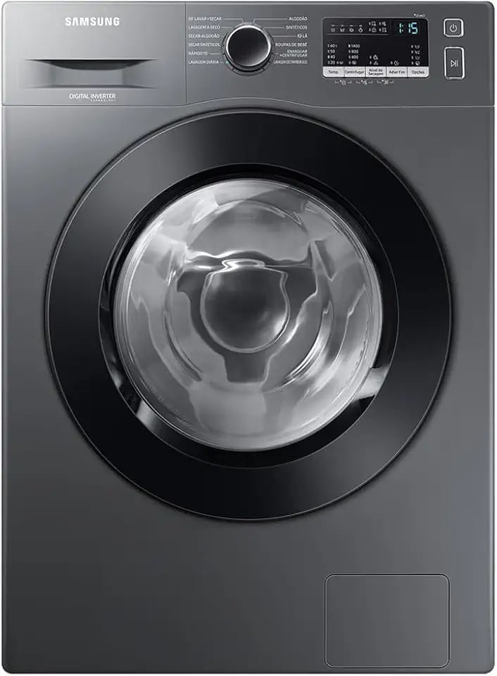 Lava e seca Samsung WD11M inox 220V para lavar e secar roupa