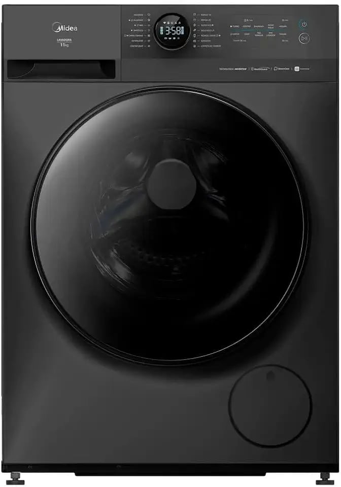 Máquina de lavar inverter Midea 11kg HealthGuard com Wi-Fi e motor inverter