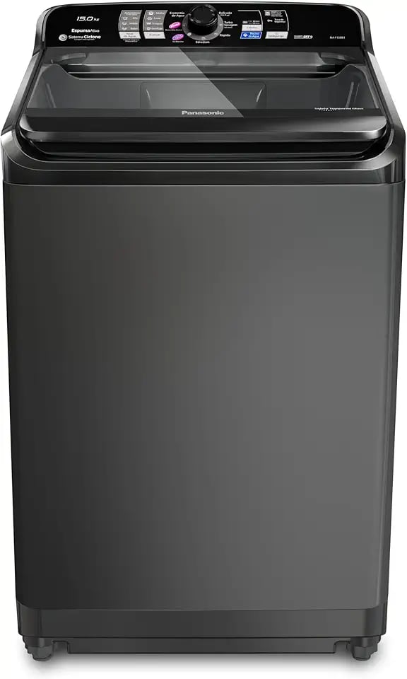 Máquina de lavar Panasonic 15kg titânio NA-F150B1T