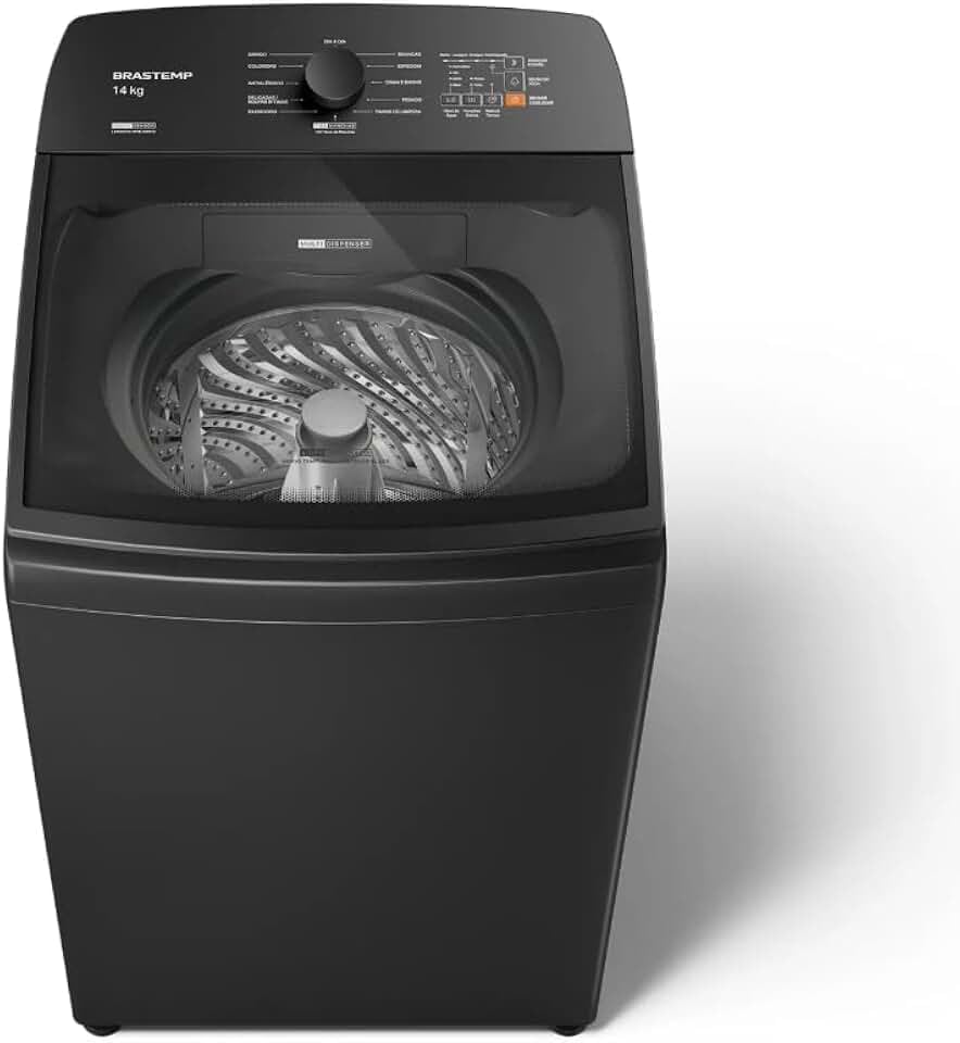 Máquina de lavar Brastemp BWJ14A9 cinza platinum de 14kg