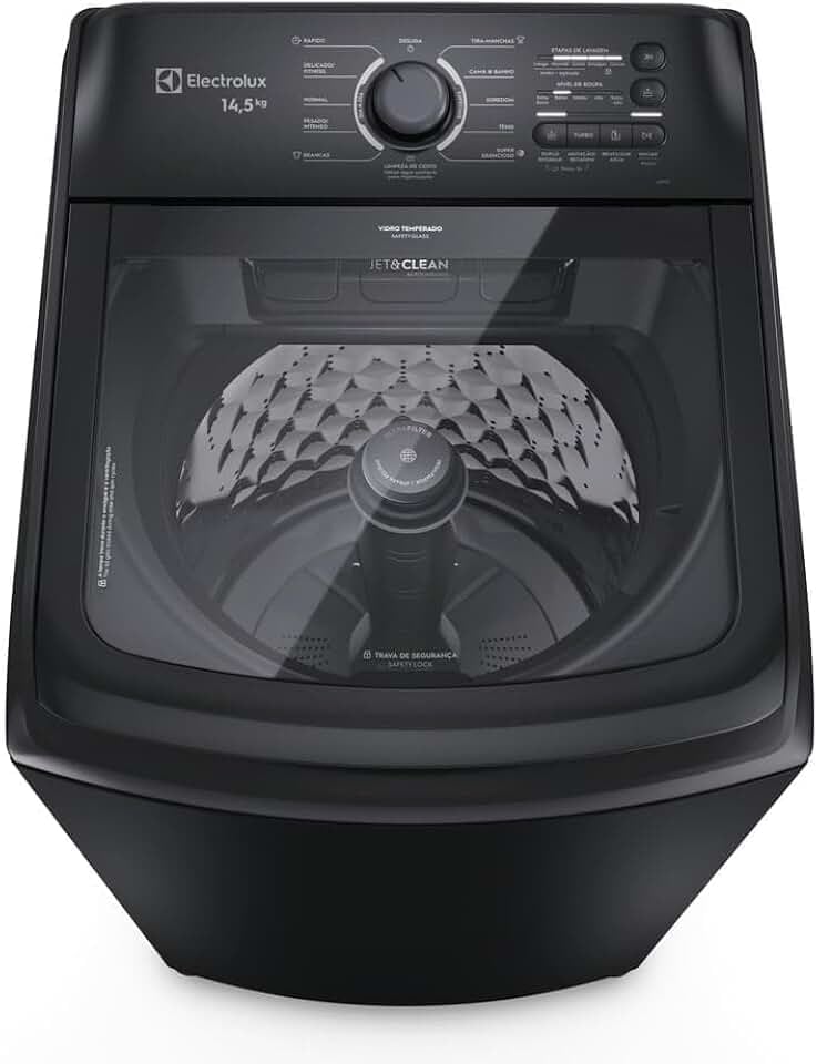 Máquina de lavar Electrolux Efficient de 14,5kg preta