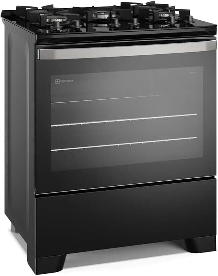 Fogão de piso Electrolux FE5GB Efficient de 5 bocas com mesa de vidro preta
