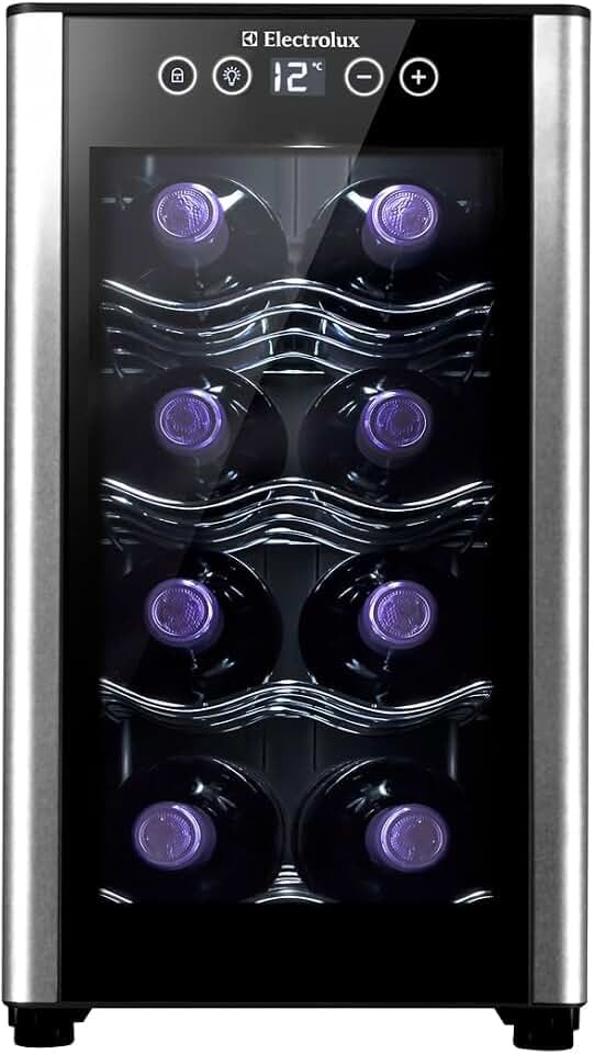 Adega climatizada Electrolux ACB08 de 8 garrafas para apartamento pequeno
