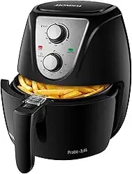 Air fryer Mondial Pratic 3,6 litros preta com acabamento inox