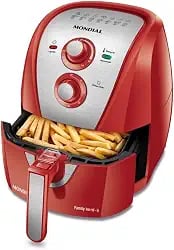 Mondial fritadeira sem óleo Air Fryer 4 litros vermelha e inox AFN-40
