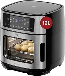 Air fryer oven WAP Digital preta de 12 litros com painel touch
