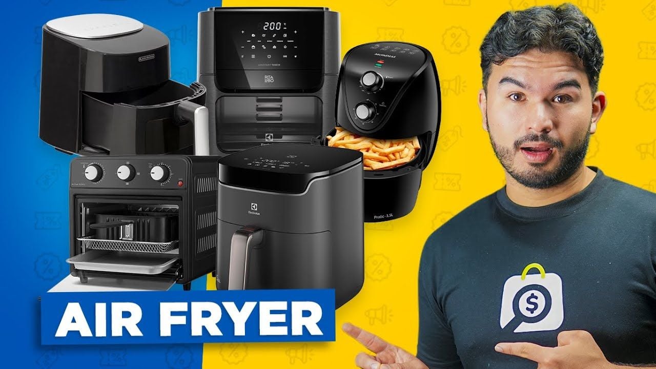 Vídeo com as melhores air fryers custo-benefício de 2026