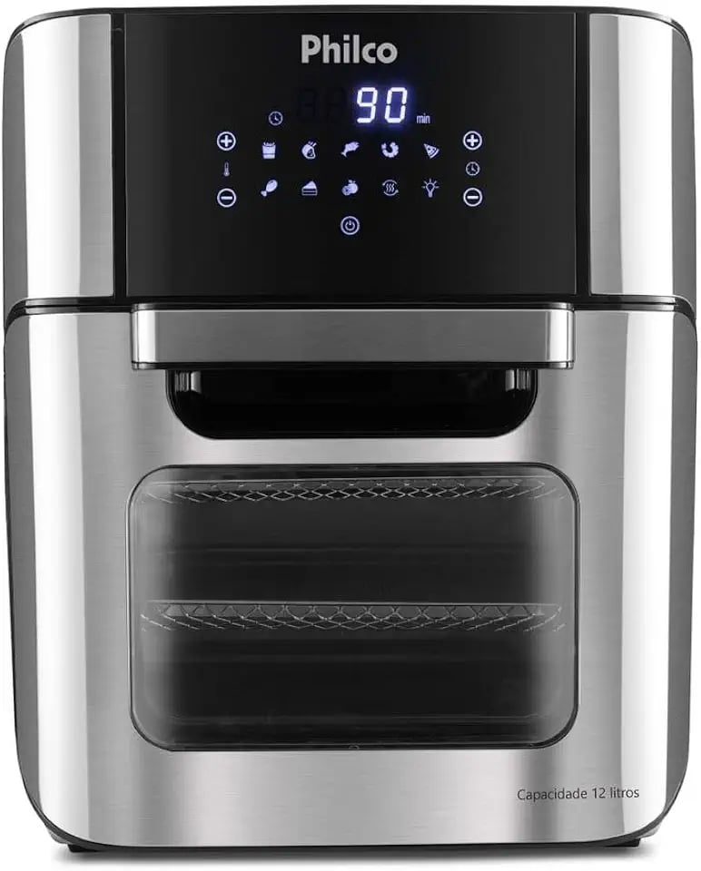Philco air fryer oven PFR2200P 12 litros com espeto giratório