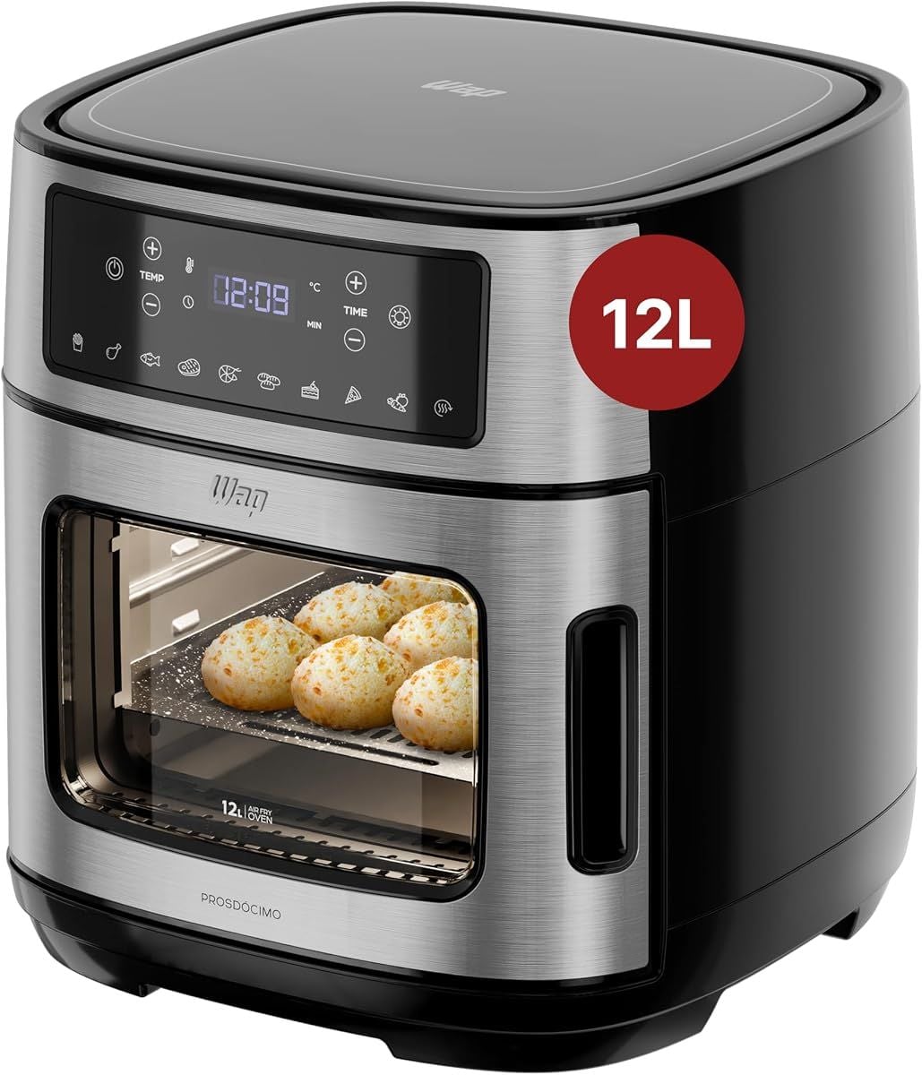 WAP air fryer oven digital 12 litros 2000W preto fosco