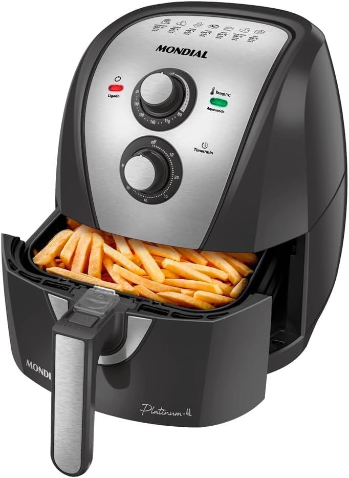 Mondial air fryer Family 4 litros AFN-40-PI grafite com inox 1500W