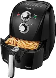 Mondial fritadeira sem óleo Air Fryer 4 litros preta e prata AFN-40 220V
