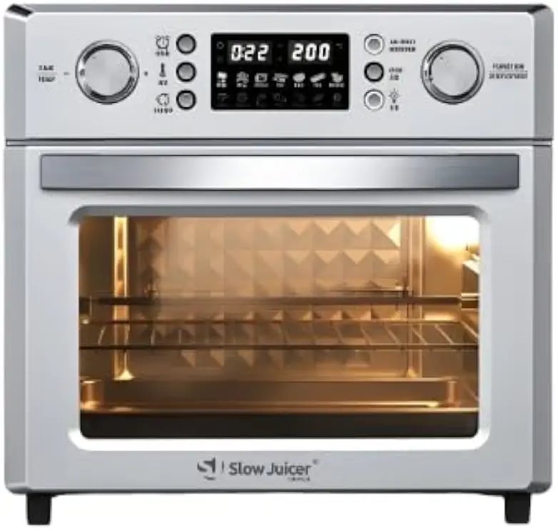 Forno Air Fryer de 12 litros com espeto giratório para churrasco