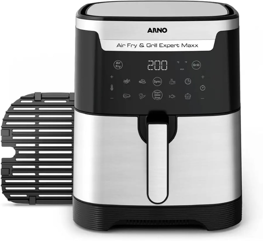 Fritadeira sem óleo e grill Arno Airfry & Grill Expert Maxx Digital 6,5 litros