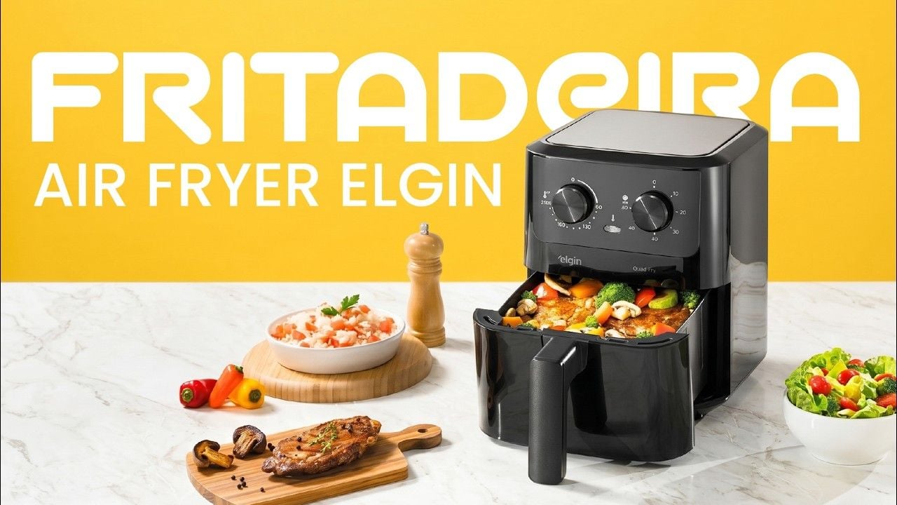 Vídeo com review de air fryer compacta custo-benefício