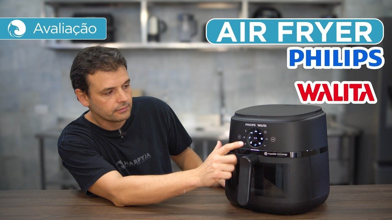 Vídeo de avaliação da air fryer Philips Walita Série 2000 XL