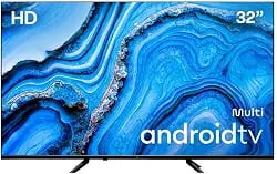 Smart TV Multi de 32 polegadas Android 11 com 3 HDMI e 2 USB
