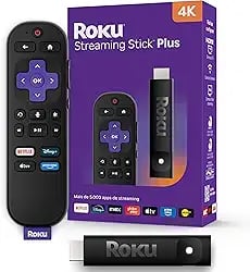 Roku Streaming Stick Plus 4K 2025 com controle por voz