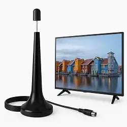 Antena de TV digital interna e externa 4K HDTV UHF VHF FM