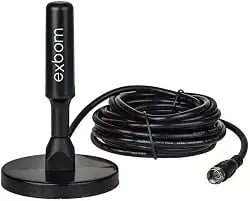 Antena digital amplificada interna e externa da Exbom com base magnética