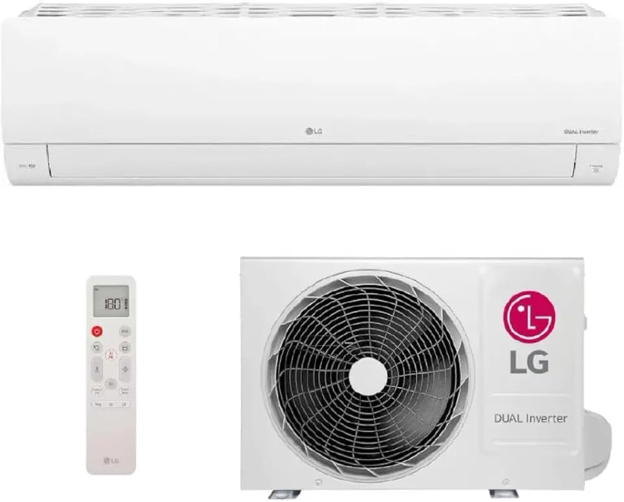 Ar-condicionado split hi wall LG Dual Voice AI Inverter de 12.000 BTUs quente e frio