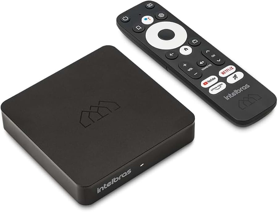 Smart TV Box Full HD Intelbras com portas USB e Ethernet