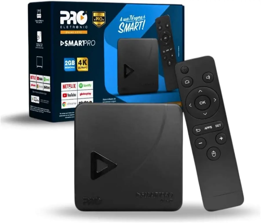 Conversor TV Smart Pro Eletronic 4K Ultra HD com Android