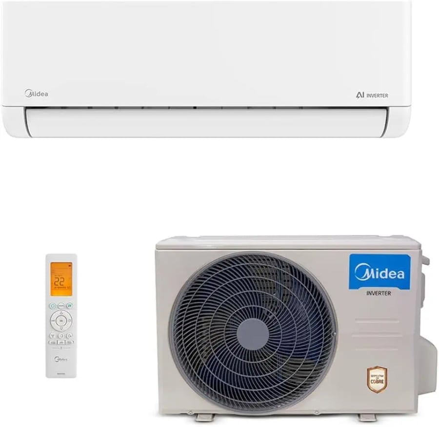 Ar-condicionado split Midea AI Inverter 12.000 BTUs 127V com gás R-32
