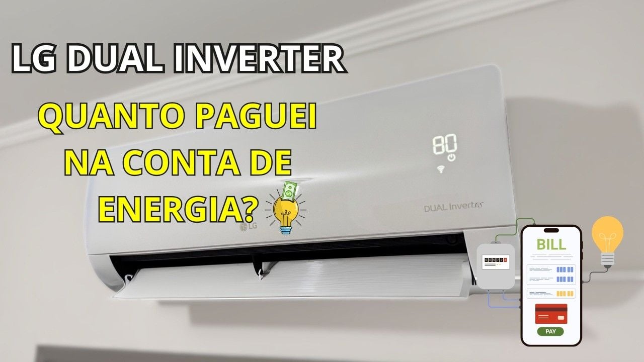 Vídeo mostrando quanto o ar-condicionado gasta na conta de energia