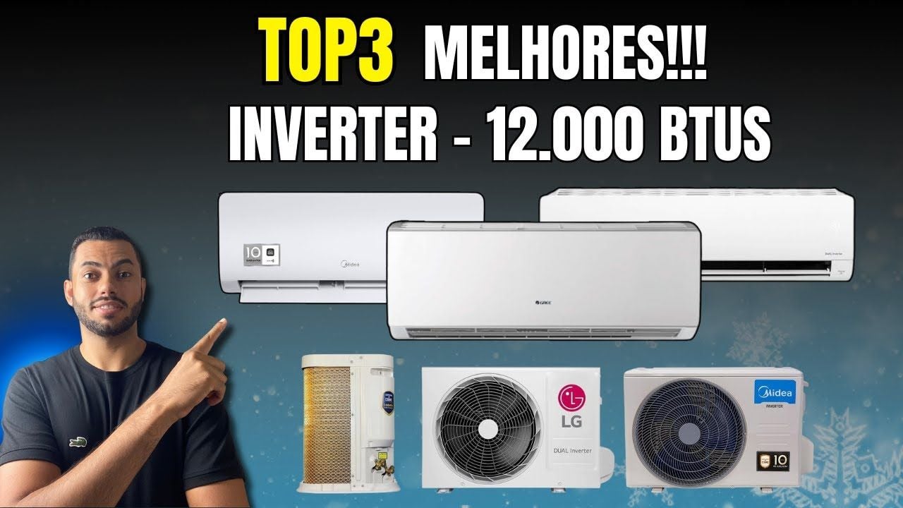 Vídeo comparando os melhores ar-condicionado inverter de 12.000 BTUs
