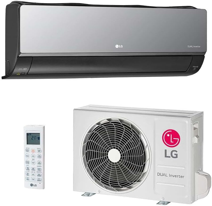 Ar-condicionado split LG Dual Voice Artcool 12.000 BTUs quente e frio