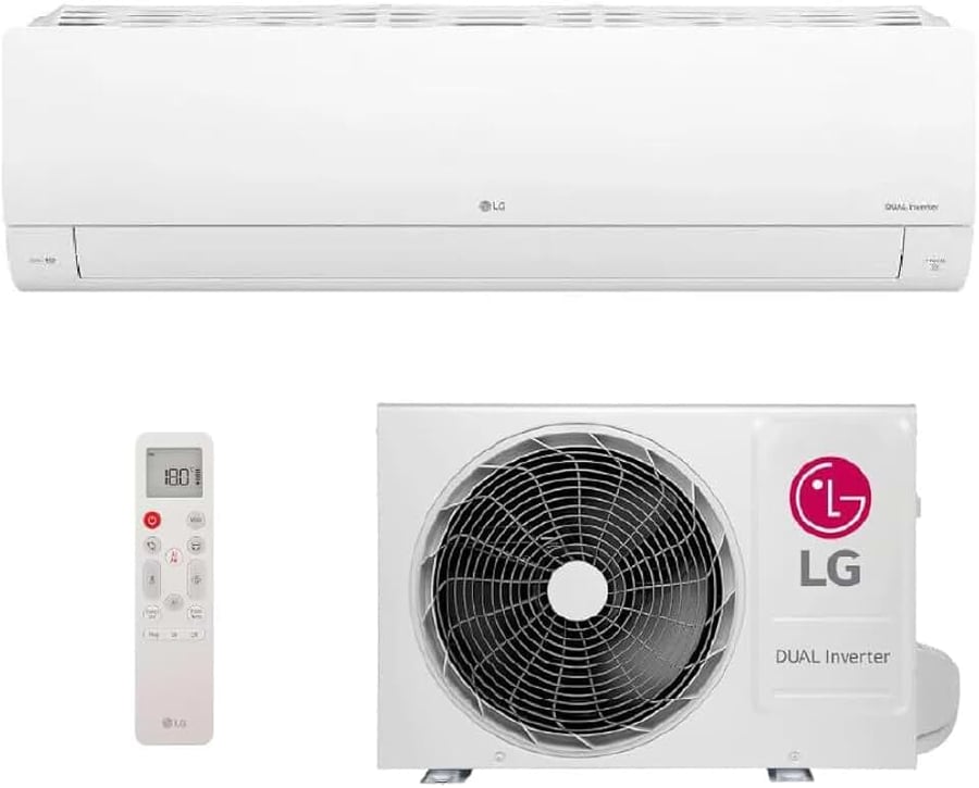 Ar-condicionado split LG Dual Voice AI Inverter 12.000 BTUs quente e frio R-32