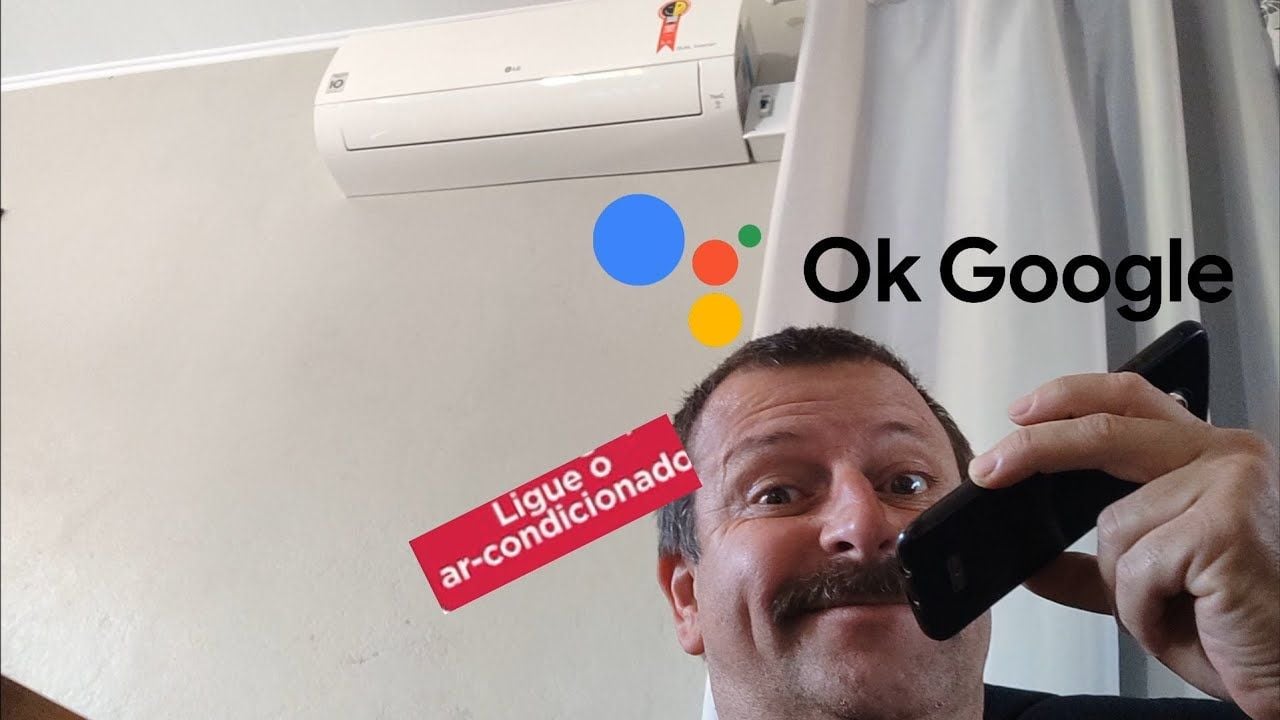 Vídeo mostrando o ar-condicionado LG Dual Inverter Voice 12.000 BTUs quente e frio